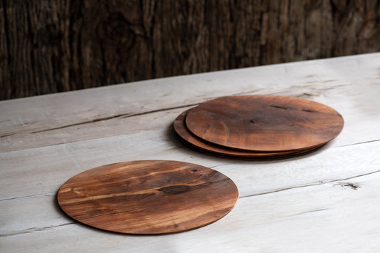 Wood Placemats Circular Set Of 6